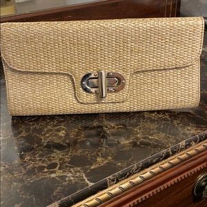 Gold Woven Clutch